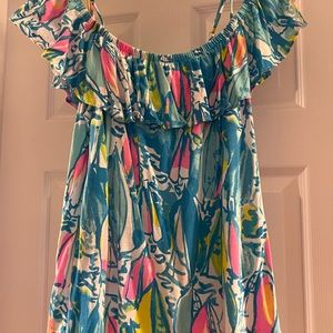 Lilly Pulitzer Ruffle Top Size Small